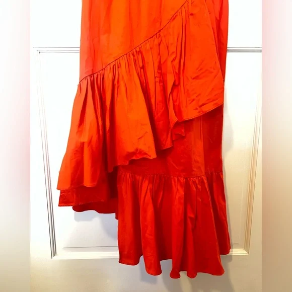 [Zara] Puff Sleeve Voluminous Tired Asymmetrical Maxi Dress - Picture 7 of 8